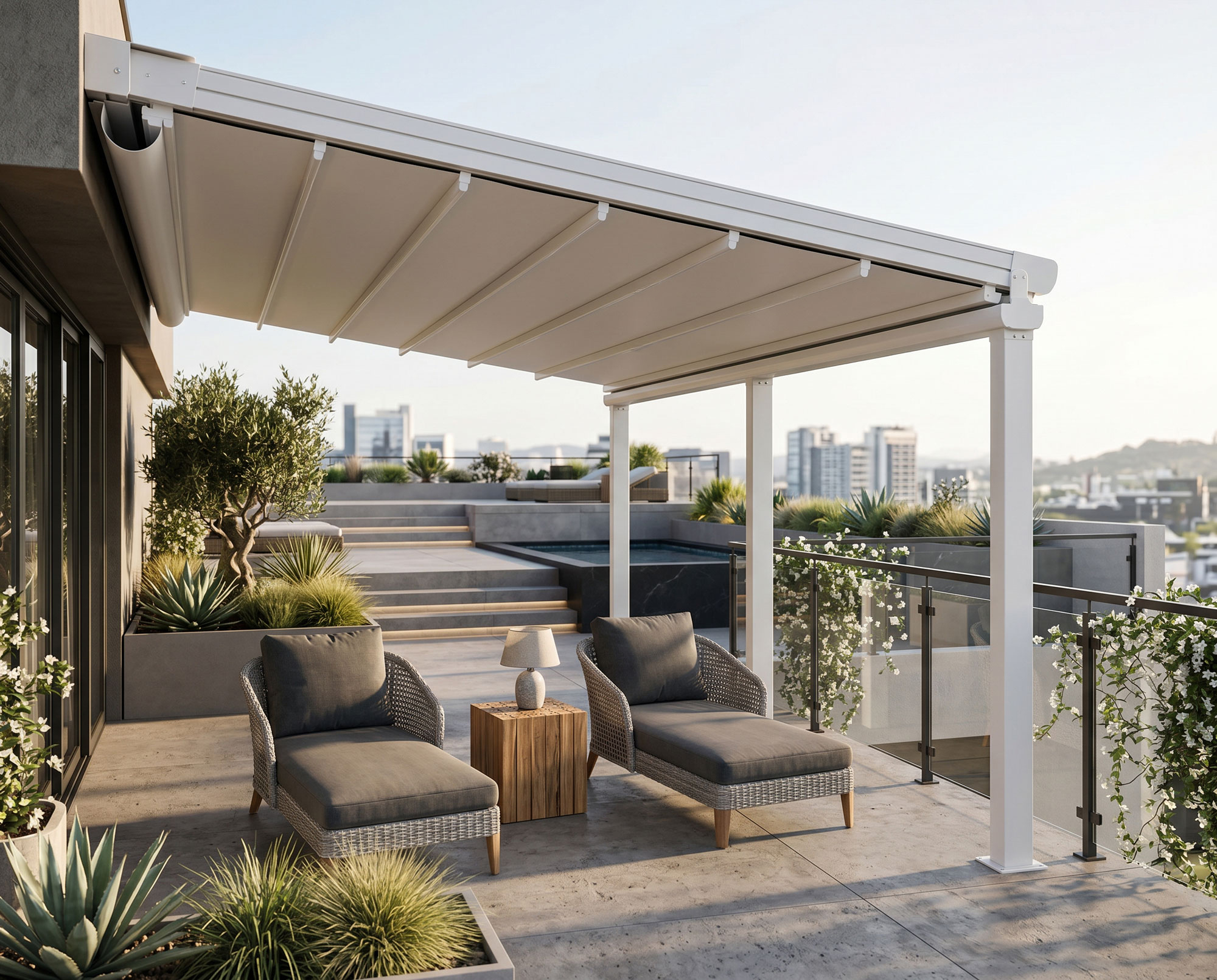 SkyVera Stoffpergola Projekt